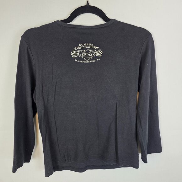 Vintage Harley Davidson 3/4 Sleeve T-shirt Embellished TN Biker Motorcycle Sz M‎ - Picture 2 of 7